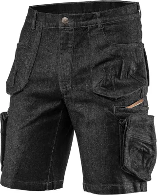 Zdjęcie produktu dla NEO TOOLS Krótkie spodenki robocze DENIM, czarne, rozmiar L