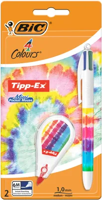 Obrázok produktu pre BIC 4 Colours Rainbow długopis + korektor blister