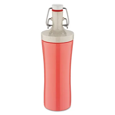 Immagine prodotto di Koziol Trinkflasche Plopp To Go, Wasserflasche, Kunststoff-Holz-Mix, Nature Coral, 425 ml, 7796704