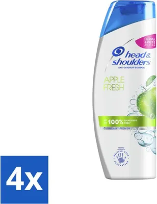 Obrázok produktu pre Head & Shoulders - Šampón - Apple Fresh - Osviežujúca a prírodná jablková vôňa - 400 ml - Hodnotné balenie - 4 kusy