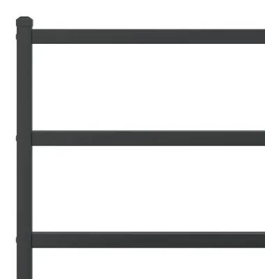Obrázek produktu pro Rám postele - 183x213 cm - Kovový rám postele - Černý - Robustní ocelová konstrukce - Moderní design