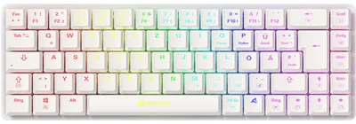 Obrázok produktu pre Sharkoon PureWriter W65, Káblový a bezdrôtový, RF Wireless, Mechanický spínač kláves, QWERTZ, RGB LED, Čierna