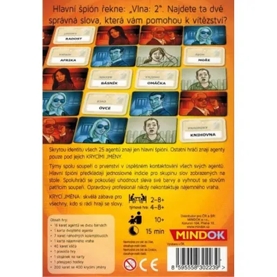 The back of a board game box, showing game components and text.