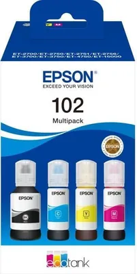 Immagine prodotto di Cartuccia d'inchiostro Epson EcoTank 102, multipack 4 colori