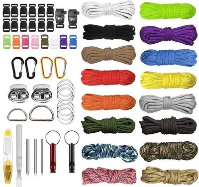 Produktbild von Paracord-Armband-Set aus Nylon - 16 Farben - DIY Hundekollektion