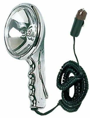 Produktbild von Tragbarer, verchromter 12V-Punktstrahler mit Kabel und Stecker Osculati 13.246.00