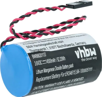 Produktbild von vhbw Batterie kompatibel mit Alexor WT4911BATT, WT4911B Messgerät (14500 mAh, 3,6 V, Li-MnO2)