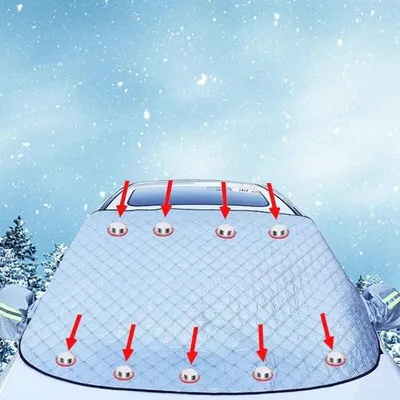Image de Housse de protection contre la neige avec aimants, protection contre les UV, protection contre le gel, voiture