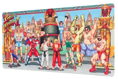 Imagen del producto de Alfombrilla para escritorio con temática de Street Fighter