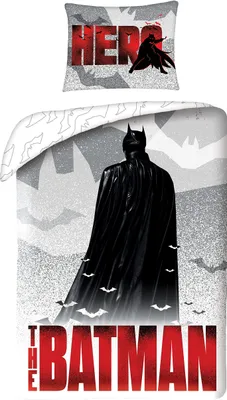 Produktbild von Halantex Batman Bettwäsche, 140x200cm + 70x90cm, 100% Baumwolle