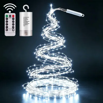 LED-Lichtschlauch 1 m, 100 LEDs, batteriebetrieben, IP65, Timer, 8 Modi