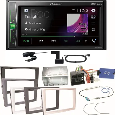 Produktbild von Pioneer DMH-A3300DAB DAB+ USB Einbauset für Opel Astra H Corsa D Zafira B Antara