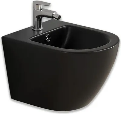 Produktbild von Rundes Hänge-Bidet in mattschwarzer Ausführung | Folk