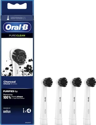 Produktbild von Oral-B PureClean Charcoal Ersatzzahnbürstenköpfe 4 Stück