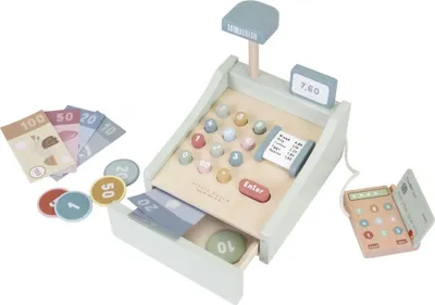 Produktbild von Hölzerne Registrierkasse mit Scanner