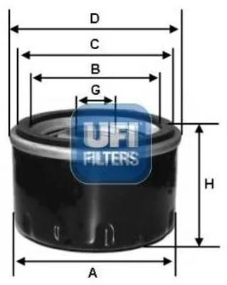 Produktbild von Ölfilter UFI 23.594.00 Filtereinsatz