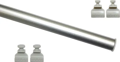Produktbild von Gardinia Unterprofil zum Klipsen, Für Flächenvorhänge, Aluminium, Silber