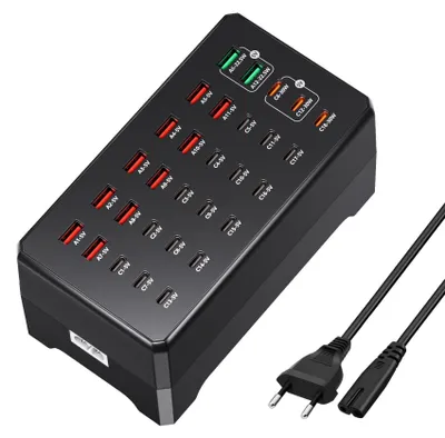Obrázek produktu pro 150W víceportová nabíjecí stanice, USB nabíječka s 30 porty