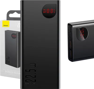 Obrázok produktu pre Power banka Baseus Adaman Metal 20000 mAh 22,5W 2xUSB/USB-C PD/Lightning čierna