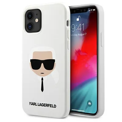 Produktbild von Fall Karl Lagerfeld Silikon Karl's Kopf Na Iphone 12 Mini - Białe
