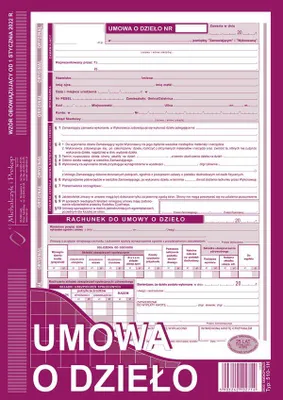 Obrázek produktu pro UD Umowa o dzieło A4