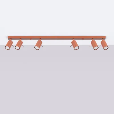 Zdjęcie produktu dla Spot RING ochra czerwona 6xGU10x10W metal wym:17x117x6cm IP20 Sollux Lighting