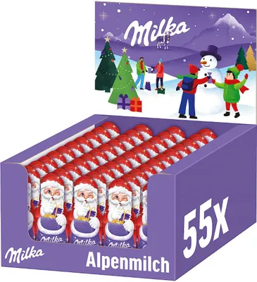 Produktbild von Milka Mini Father Christmas Alpine mléčná čokoláda 15g 55 balení
