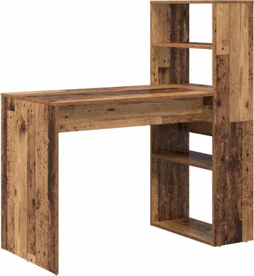 Obrázek produktu pro vidaXL Psací stůl s policí z regenerovaného dřeva 113 x 54 x 120 cm materiál na bázi dřeva