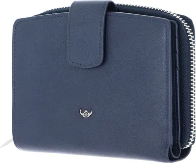 Produktbild von Golden Head Leder Geldbörse Valencia RFID Protect Billfold Coin Wallet With Snap Closure Sapphire blau