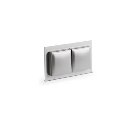 Image de THEBO Prise double ST 3009 ST/2 INOX avec couvercle rabattable / Prises de courant de sécurité / Couvercle rabattable