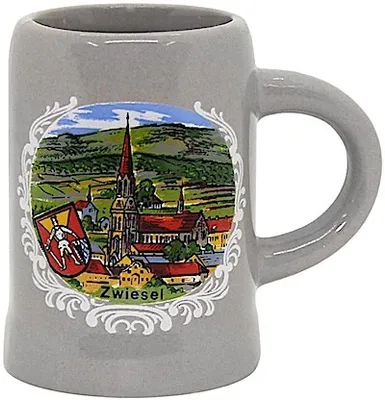 Produktbild von Keramikseidl 0,025 l mit Motiv Zwiesel