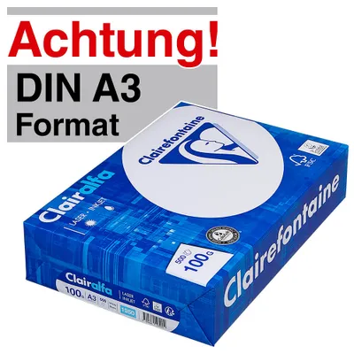 Image de Clairefontaine Papier à copier Clairalfa/1951C DIN A3 blanc 100 g/qm con.500