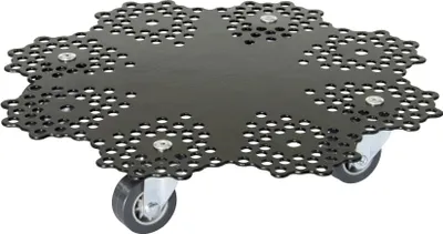 Produktbild von WAGNER Pflanzenroller NOSTALGIE Ø 30 x 5,5 cm, Innen- & Außenbereich, Stahl schwarz, Ornamente, Tragkraft 100 kg - 20094901