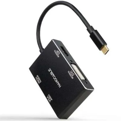Obrázek produktu pro Nanocable 10.16.4307, Kabel, USB 3.2 Gen 1 (3.1 Gen 1) Type-C, Černá, 4K Ultra HD, 60 Hz, USB