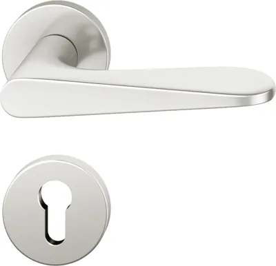 Produktbild von FSB Drückergarnitur 12 1144 ASL auf Rosette PZ, silber eloxiert