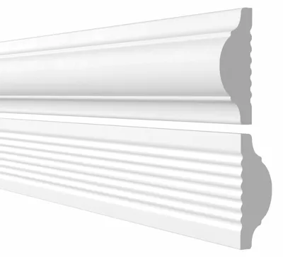 Produktbild von Zierleiste QUEST 25x15 mm, PS Wandleiste für englische Wandvertäfelung, Stuckleiste Landhausstil, LSC, weiß, 200 cm