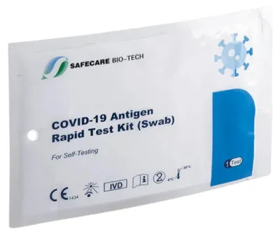 Produktbild von Safecare Bio-Tech Covid-19 Laientest Nasal Selbsttest 500 Stück MHD 01/26 | ID: 2099 | GRATIS parahealth Tests (5 Stück, MHD 12/25)