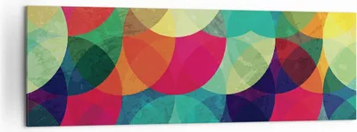 Produktbild von Bild auf Leinwand - Leinwandbild - Einteilig - Farben Räder Abstraktion - 160x50cm - Wand Bild - Wanddeko - Wandbilder - Leinwanddruck - Bilder - Wanddekoration - Leinwand bilder - AB160x50-4701