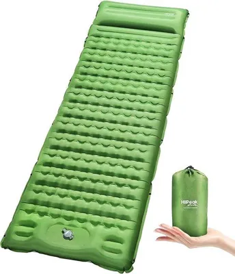 Image de Matelas de camping ultraléger et autogonflant avec oreiller