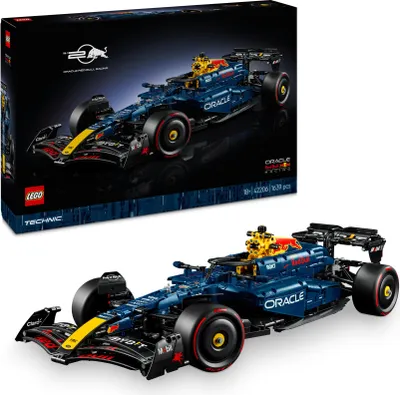 Produktbild von LEGO Technic Oracle Red Bull Racing RB20 F1 Rennauto Modell - Formel 1 Bauset zum Sammeln - V6-Motor, Getriebe, Lenkung & DRS im Maßstab 1:8 - Geschenkidee für Erwachsene & Teenager 42206