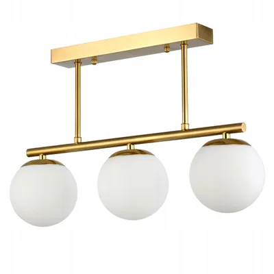 Produktbild von MasterLED Deckenleuchte 3-flammig Gold, für E27 G45, Glaskugeln Design, Moderne Deckelampe Wohnzimmer & Schlafzimmer