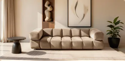Produktbild von Kaiser Möbel Sofa 4-Sitzer, Couch, Veloursstoff Bluvel, Latte, Averro