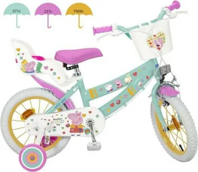 Produktbild von Toimsa 12" Peppa Pig Kinderfahrrad Grün