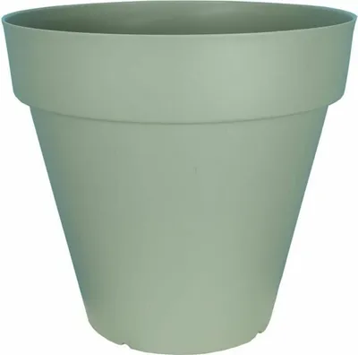 Image de Pot de fleurs Soleilia Rond D59cm - H54cm - 83L - Vert argile - Fabrication Française