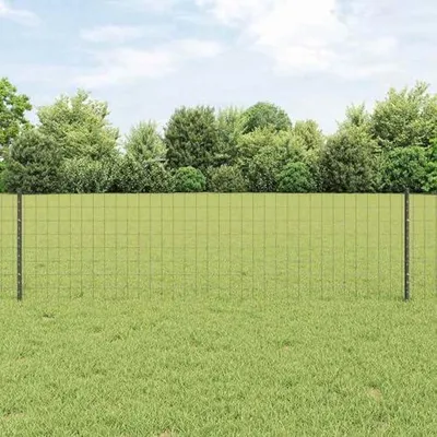 Produktbild von Euro-Zaun aus pulverbeschichtetem Stahl mit Pfosten, 25 x 0,6 m, für Garten und Terrasse