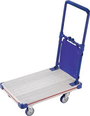 Produktbild von Plattformwagen Ladeflächen L630xB400mm STA Trgf.150kg Räder u.Bügel klappbar