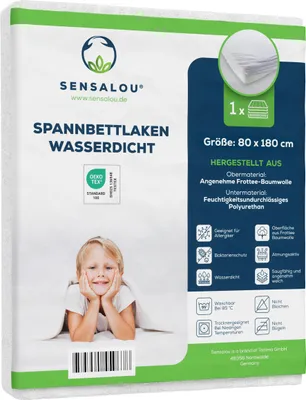 Zdjęcie produktu dla Sensalou prześcieradło dla osób z nietrzymaniem moczu wodoodporne podwójne opakowanie białe - 80x180 cm