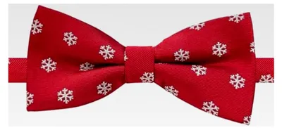 Produktbild von Herren vorgebundene Fliege mit Schneeflockenmotiv 11,5 cm