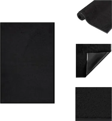 Image de vidaXL Paillasson 80x120 cm noir - Paillassons