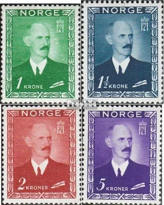 Produktbild von Briefmarken Norwegen 1946 Mi 315-318 (kompl.Ausg.) gestempelt König Haakon VII.